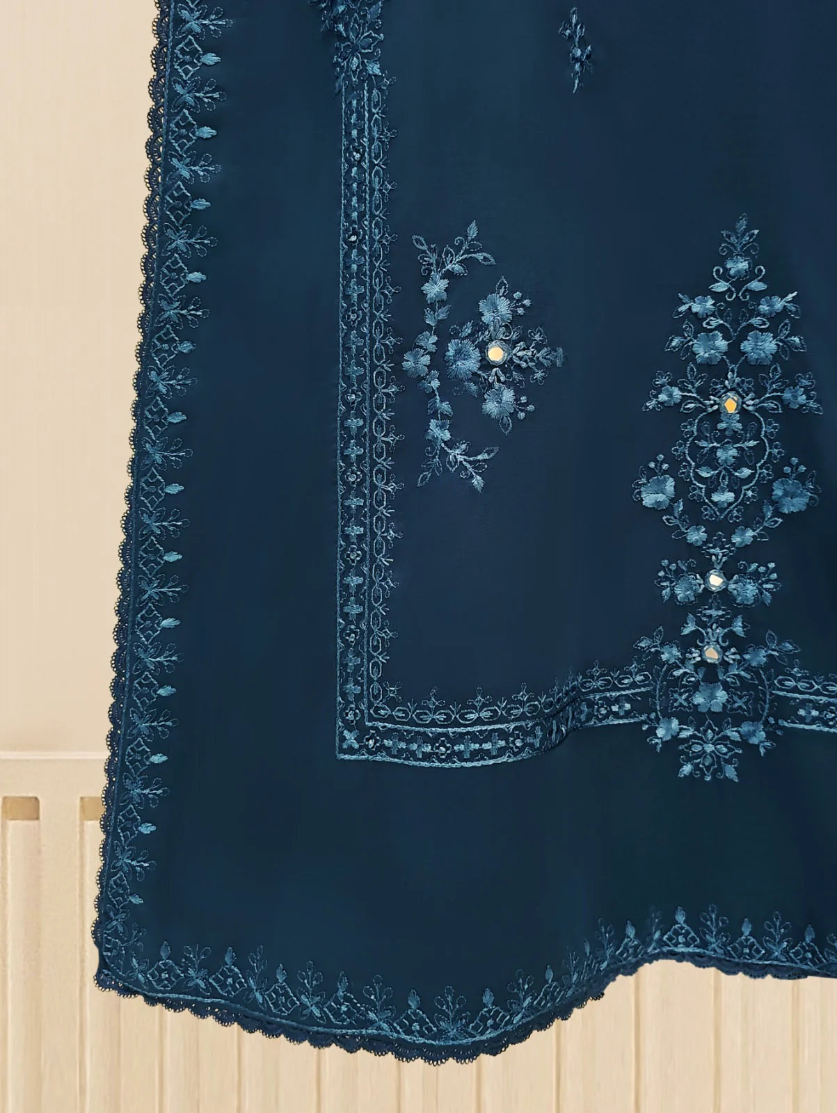 3 Piece - Embroidered Swiss Voile Suit By Agha Noor