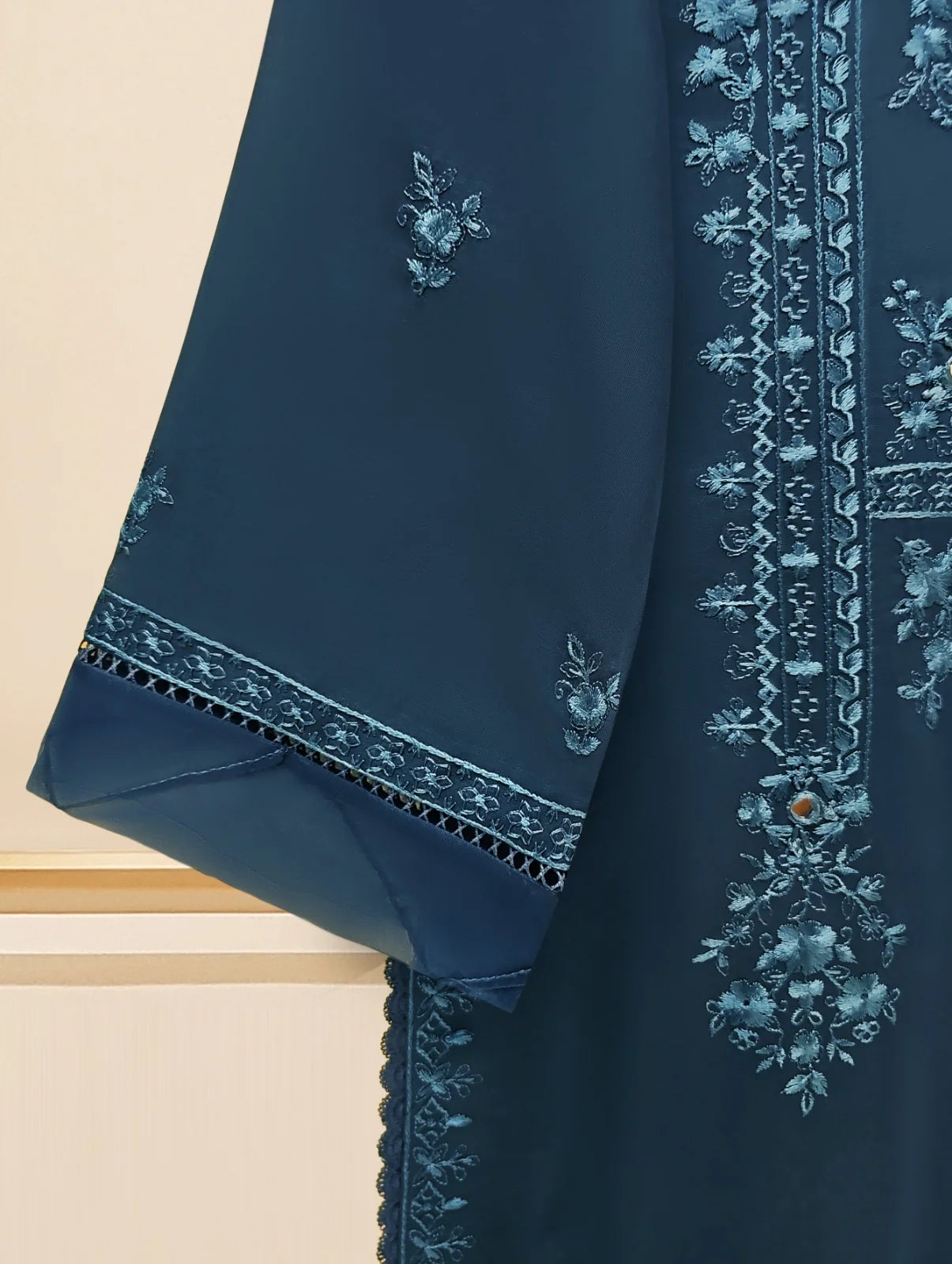 3 Piece - Embroidered Swiss Voile Suit By Agha Noor