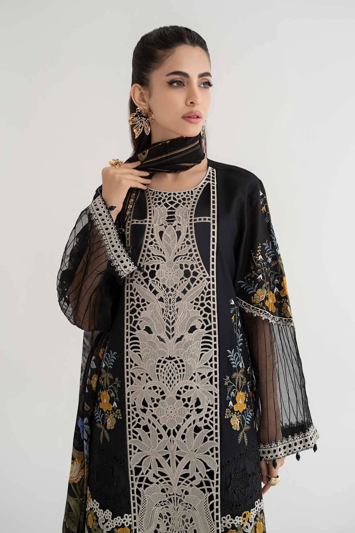 3 piece Embroidered Stitched Suit By Maria.B.