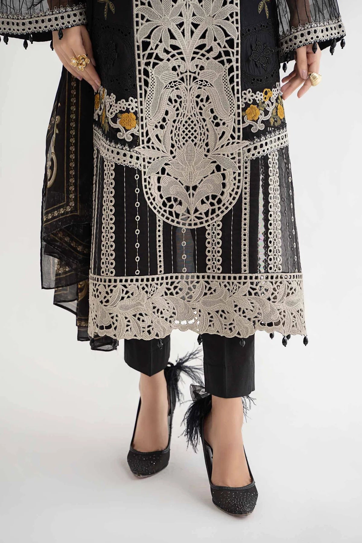 3 piece Embroidered Stitched Suit By Maria.B.