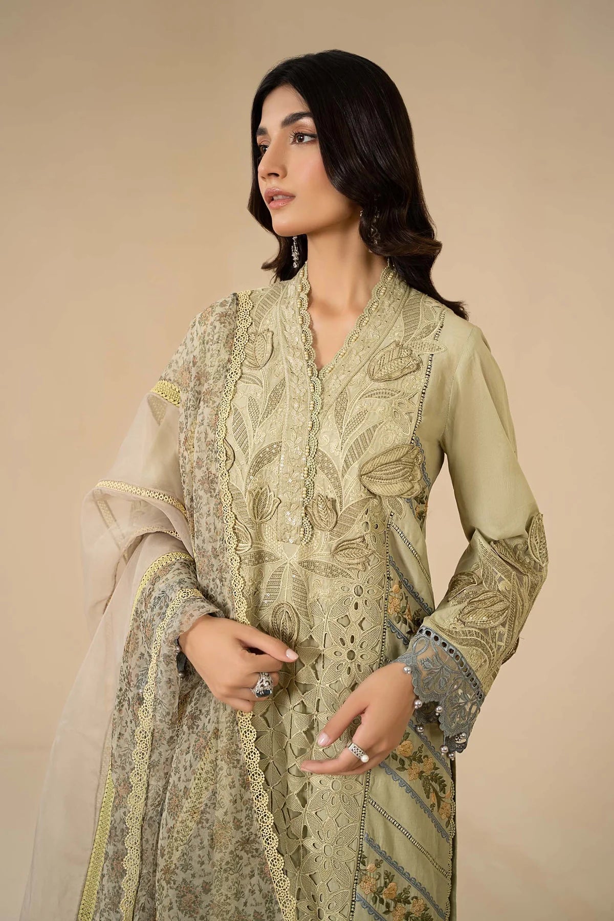 3 Piece Embroidered Lawn Suit By Maria.B.