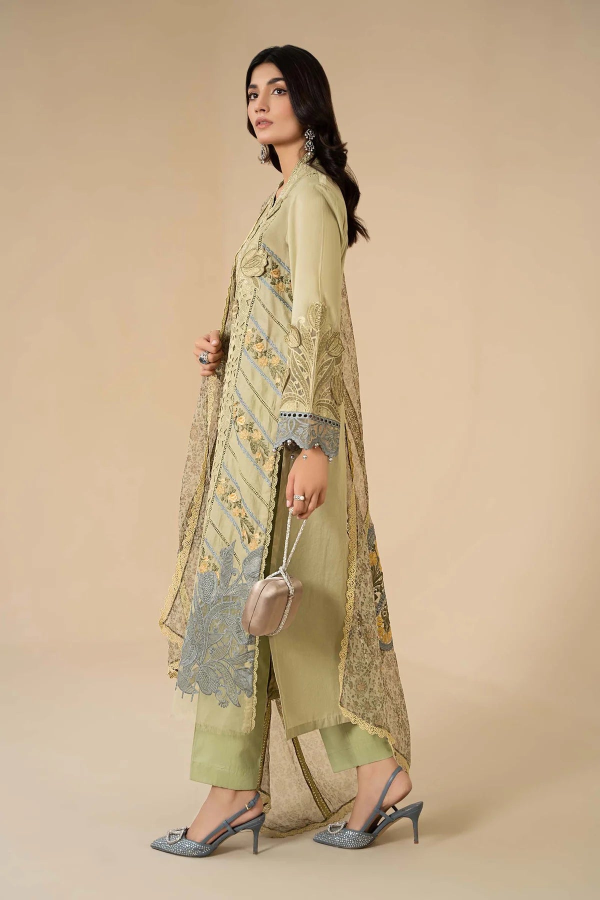3 Piece Embroidered Lawn Suit By Maria.B.