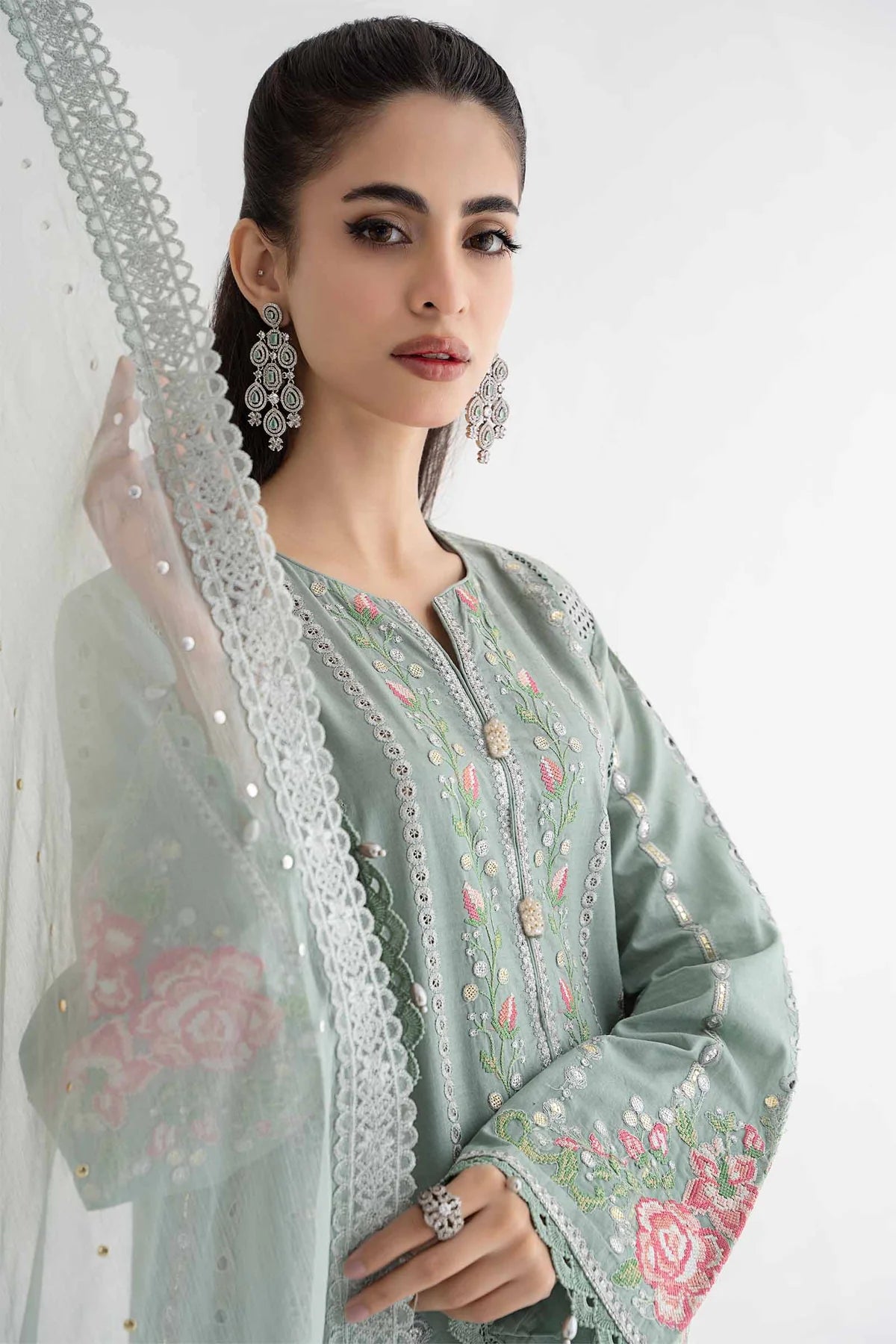 3 Piece Embroidered Lawn Suit By Maria.B.