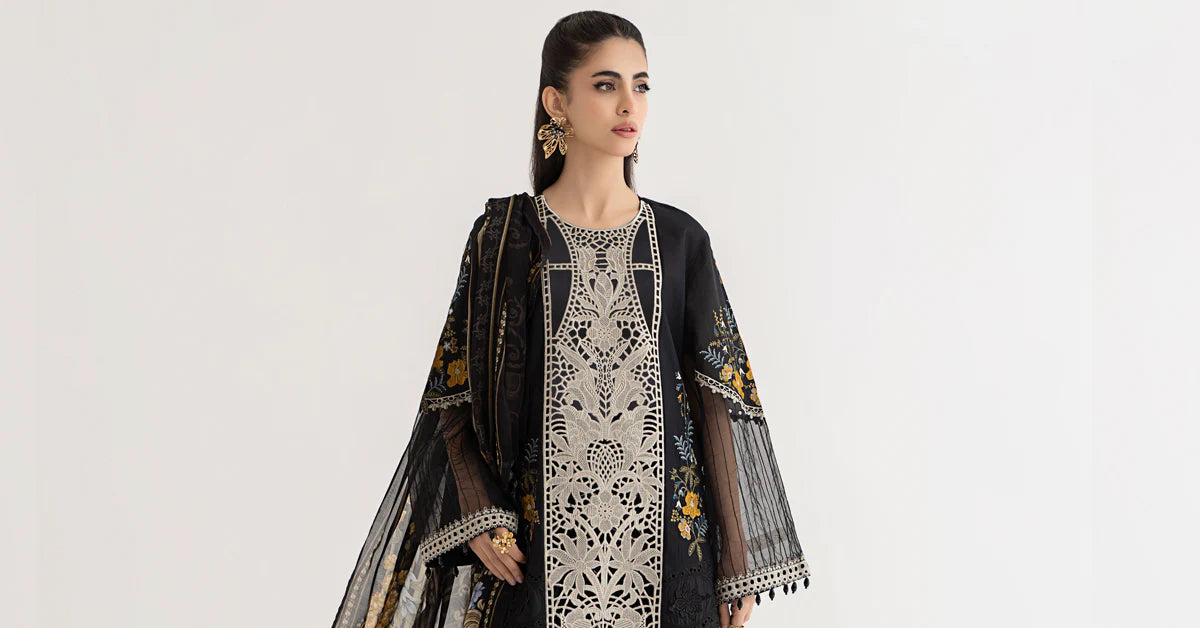 3 piece Embroidered Stitched Suit By Maria.B.