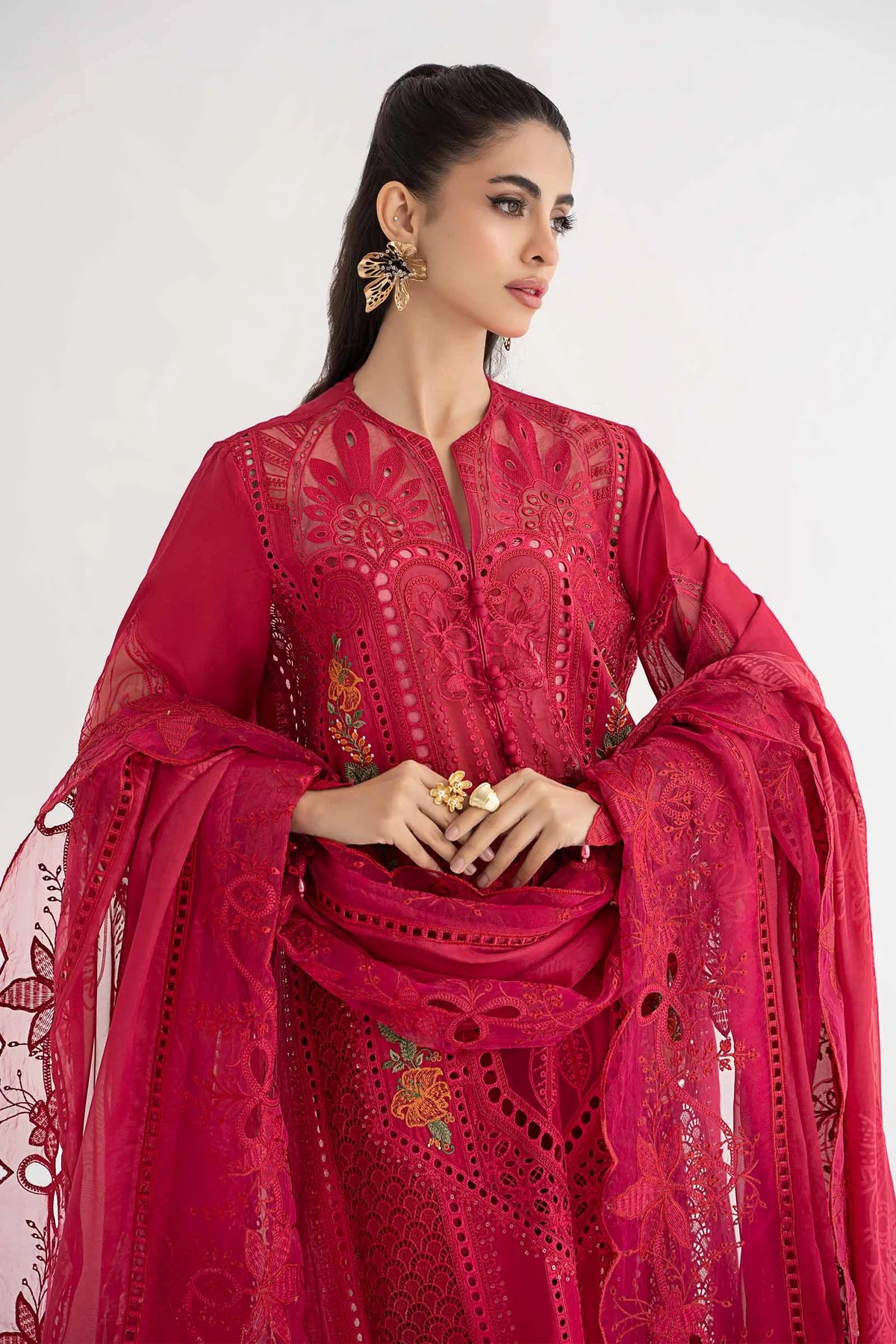 3 Piece Embroidered Lawn Suit By Maria.B.