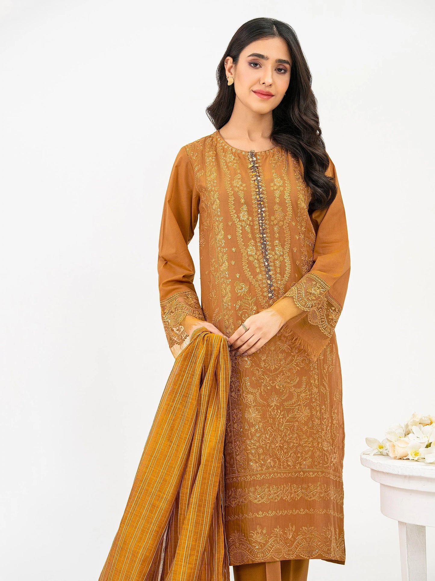 3 Piece Lawn Suit-Embroidered (Pret) By Limelight