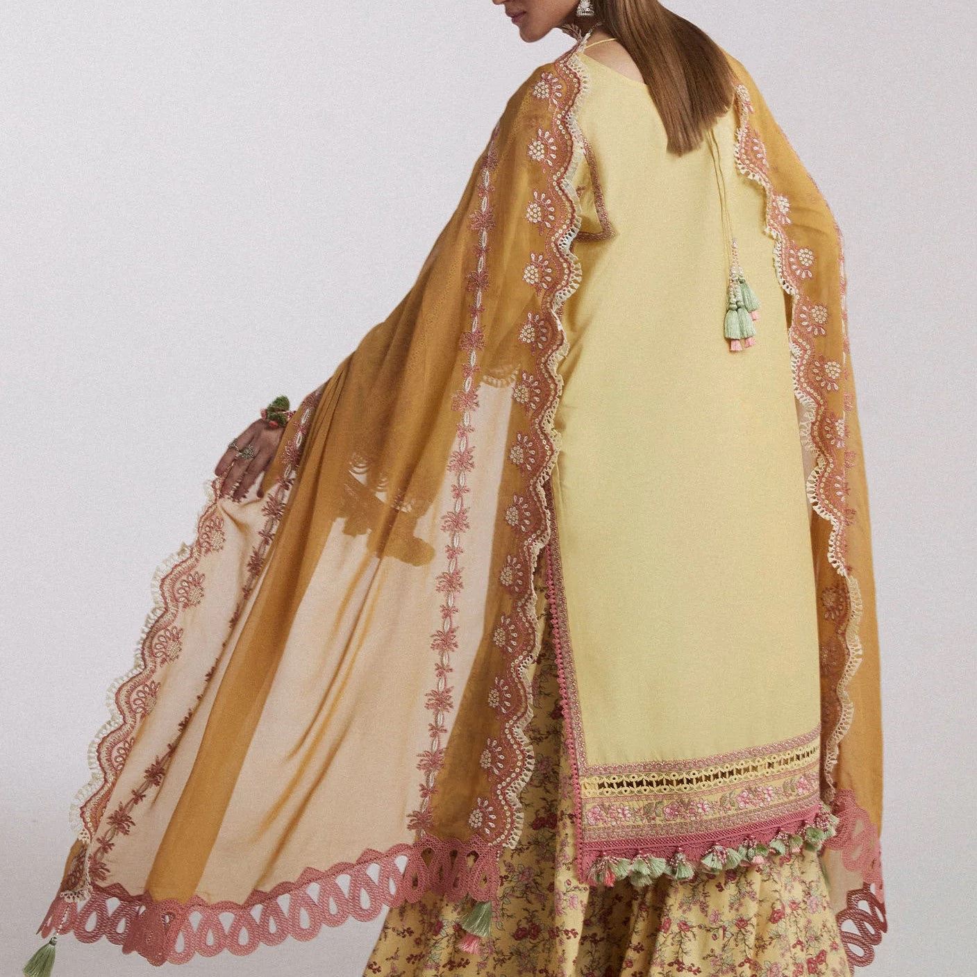 3-Piece Embroidered Lawn Suit By Hussain Rehar