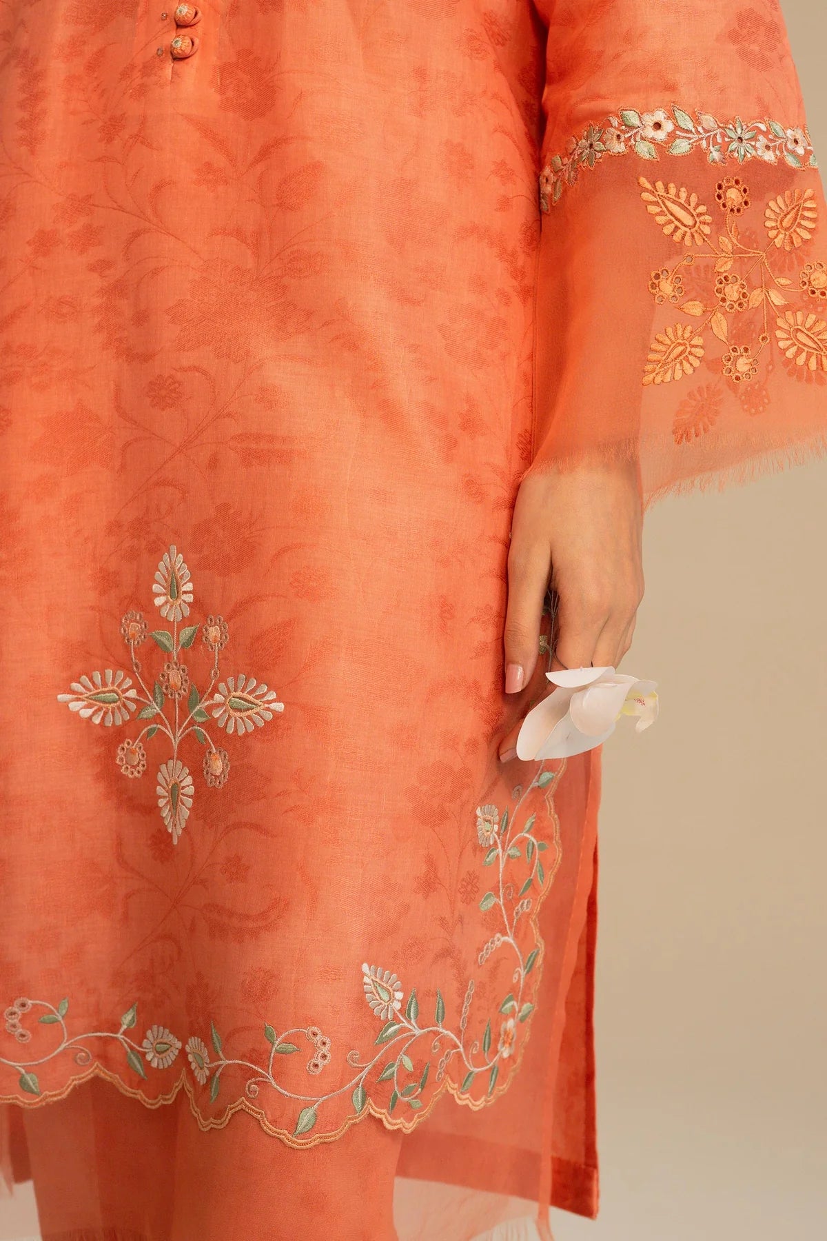 3-Piece Loose-Fit Kurta By Zara Shahjahan