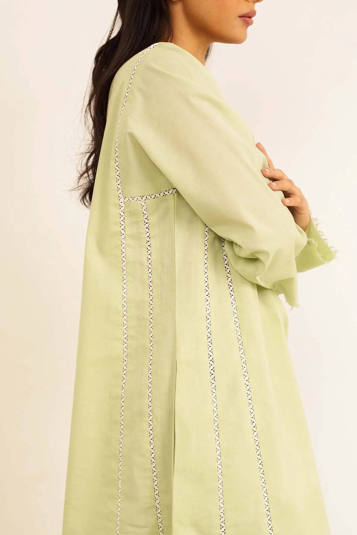 2-Piece Loose-Fit Paneled Kurta By Zara Shahjahan
