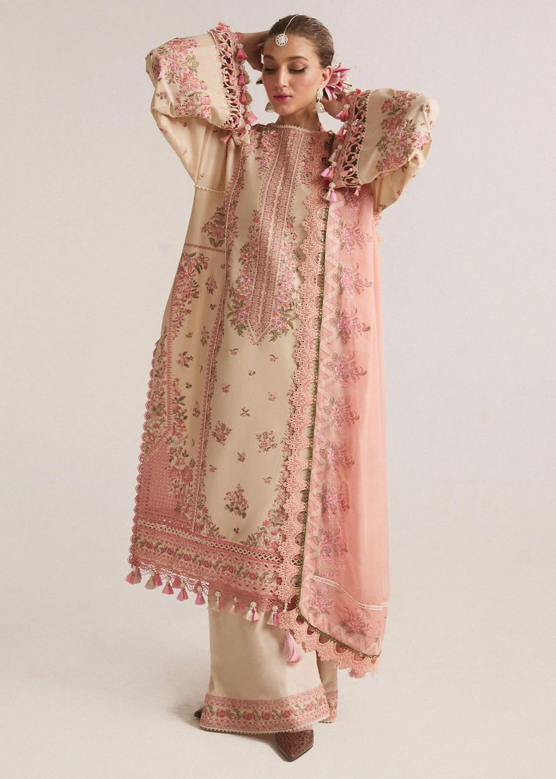 3-Piece Embroidered Lawn Suit By Hussain Rehar